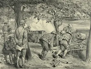 Lucien: WWI, Battery of 75's in Action