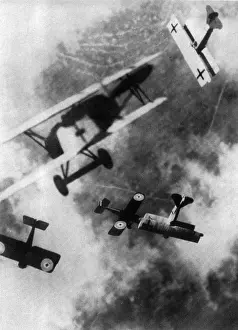 Bi Plane: WWI, German and British Dogfight