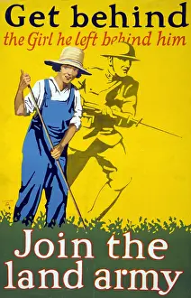 Enlistment: 'WWI, 'Join the Land Army', 1918'