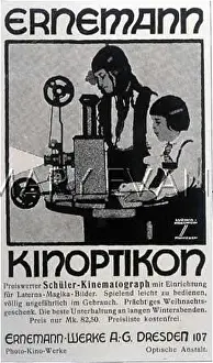 Ernemann: WWI Kinoptikon Advert for Home Cinenma
