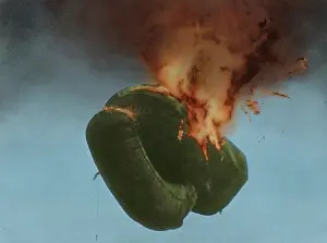 Parachuting: WWI, Parachute on Fire