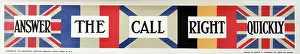 Answer: WWI Poster, Answer The Call Right Quickly