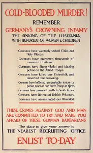 Crowning: WWI Poster, Cold-Blooded Murder!