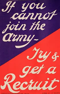 Cannot: WWI Poster, If you cannot join the Army