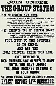 Tribunal: WWI Poster, Join Under the Group System