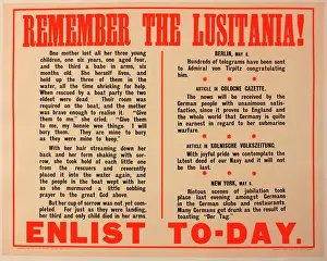 Persuasive: WWI Poster, Remember the Lusitania!