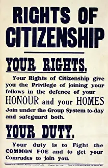 Enlist: WWI Poster, Rights of Citizenship