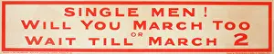 Deadline: WWI Poster, Single Men!