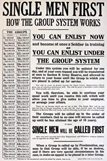 Options: WWI Poster, Single Men First