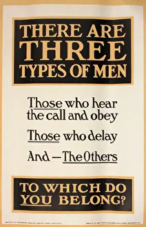 Hear: WWI Poster, There are three types of men