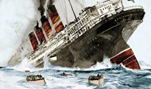 R.m.s: WWI, Sinking of the RMS Lusitania, 1915