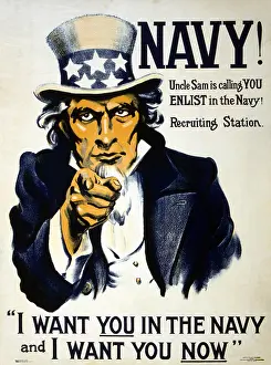 Flagg: WWI, Uncle Sam Recruitment Poster, 1917