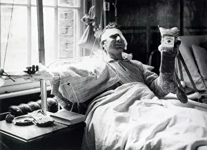 Dartford: WWI, Wounded Soldier with Christmas Stocking