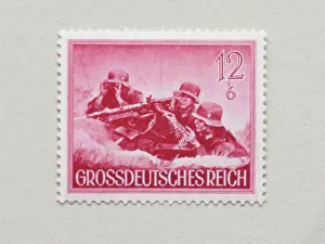 Meek: WWII German postage stamp of machine gunners