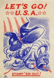 Cachet: WWII - Let's Go USA! - First Day Cover