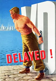Transmitted: WWII STD Poster, Delayed! VD