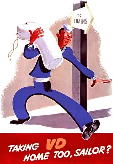 Transmitted: WWII STD Poster, Taking VD Home Too, Sailor?