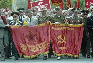 Demonstrators: WWII Victory Day Celebration