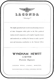 Lagonda: Wyndham Hewitt Precision Engineering Lagonda Works