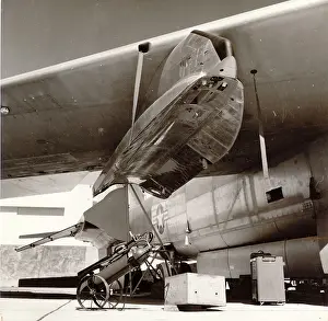 Cradle: The X-15's supporting cradle under Boeing B-52B mothership