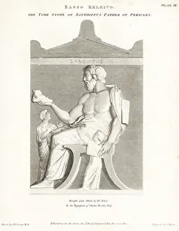 Flaxman: Xanthippus, father of Pericles, from a bas