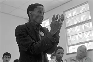 Nyae: Xau Debe talks at a meeting to discuss the future of