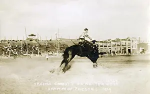 Calgary: Y Canutt on Walter Rose during the Calgary Stampede