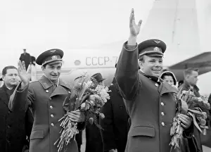 Oslo: Y.A. Gagarin and V.F. Bykovsky visit Norway