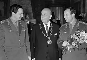 Oslo: Y.A. Gagarin and V.F. Bykovsky visit Norway