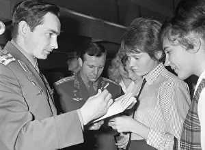Cosmonauts: Y.A. Gagarin and V.F. Bykovsky visit Norway