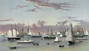 Rowboats: The yacht squadron at Newport
