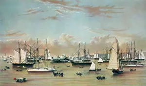 Rowboats: The yacht squadron at Newport