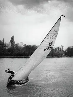 Teddington: A yacht on the Thames at Teddington