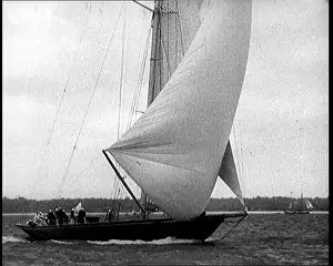Yachts: Two Yachts Sailing on the Sea