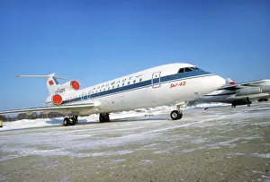 Ramp: Yak-42 passenger aircraft, 1970