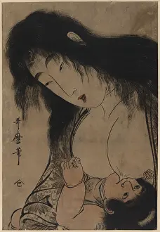 Kintaro: Yamauba breast feeding Kintaro