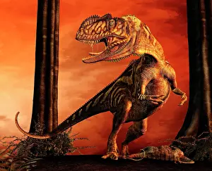 Howling: Yangchuanosaurus standing over his prey