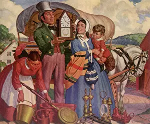 Peddler: Yankee Peddler displays Clock