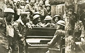 Celebratory: Yankee Soldiers around a Piano