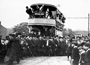 Yeadon: Yeadon and Rawden first tram from Leeds in 1906