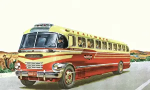 Roadway: Yellow-and-Red Bus