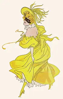 Masquerade: Yellow Dress, Black Mask