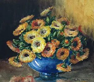 Asters: Yellow and Orange Asters in a Vase