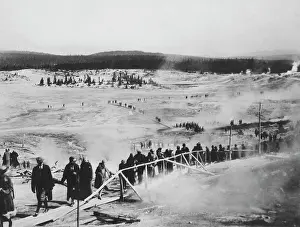 Geyser: Yellowstone National Park, around 1920