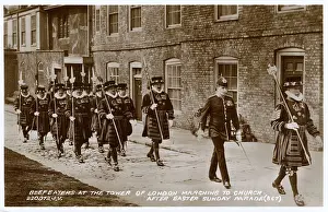 Beefeater: Yeoman Warders of the Tower on their way to Easter service