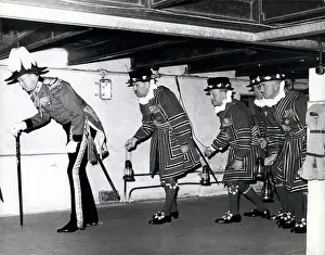Yeoman: Yeomen of the Guard searching vaults, Westminster