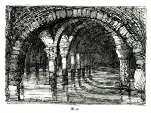 Cistern: Yere Batan Serai, underground cisterns, Istanbul, Turkey