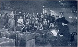 Moulding: Y.M.C.A. Religious Service in Foundry at Cincinnati