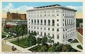 Ymca: YMCA, Telephone Building, Club, Detroit, Michigan, USA