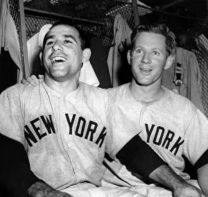 Teammates: Yogi Berra and Whitey Ford, 1954. ?